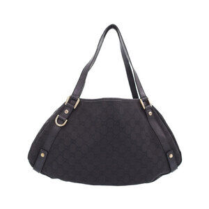 Gucci Abbey line shoulder bag black GG denim canvas